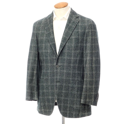 [Used] Belvest Garment Dyed Wool Cotton Check Jacket Dark Green x Black [Size 48] [GRN] [A/W] [Condition Rank B] ​​[Men&