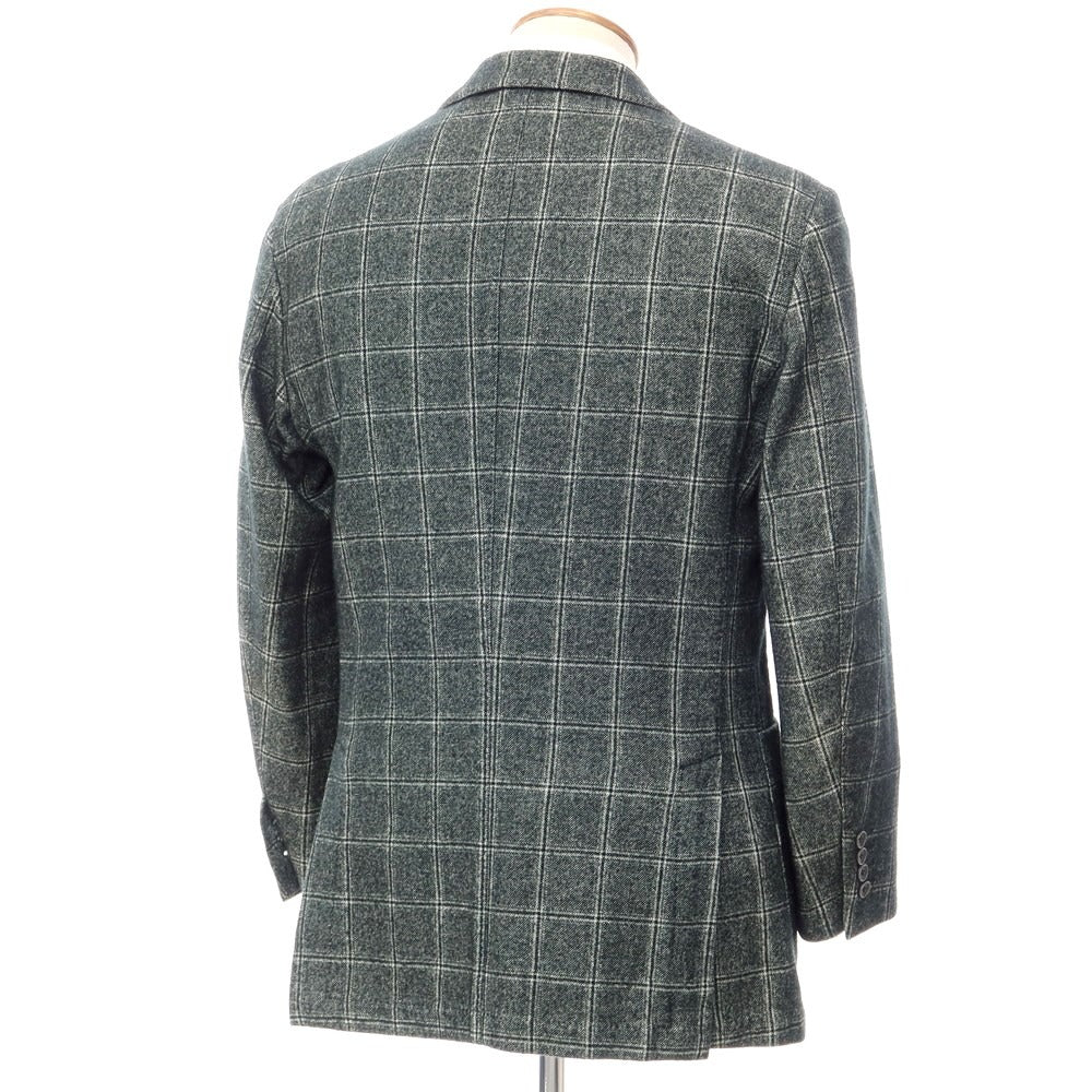 [Used] Belvest Garment Dyed Wool Cotton Check Jacket Dark Green x Black [Size 48] [GRN] [A/W] [Condition Rank B] ​​[Men&