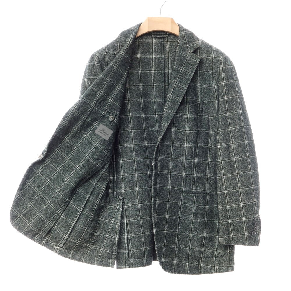 [Used] Belvest Garment Dyed Wool Cotton Check Jacket Dark Green x Black [Size 48] [GRN] [A/W] [Condition Rank B] ​​[Men&