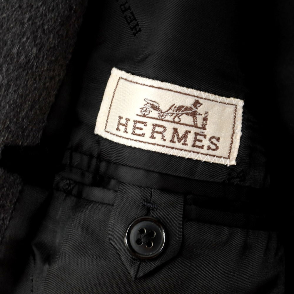 【中古】エルメス HERMES チェスターフィールドコート
 グレー【サイズ46】【GRY】【A/W】【状態ランクA】【メンズ】
【778783】[EPD]