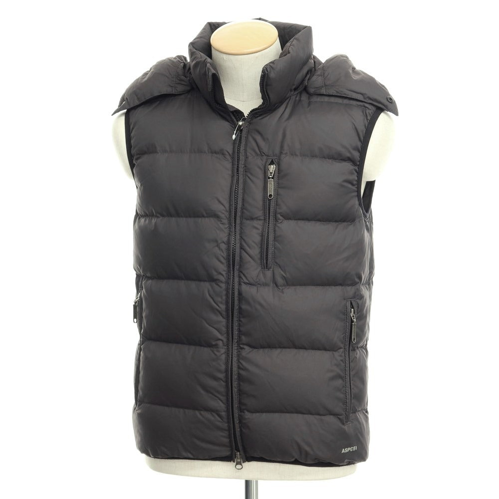 [Used] ASPESI Nylon Hooded Down Vest Black [Size S] [BLK] [A/W] [Condition Rank B] ​​[Men&