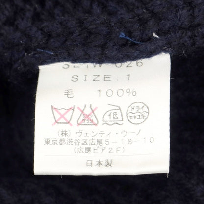 [Used] Sloane SLOANE Low Gauge Wool Cable Knit Crew Neck Knit Navy [Size 1] [NVY] [A/W] [Condition Rank B] ​​[Men&