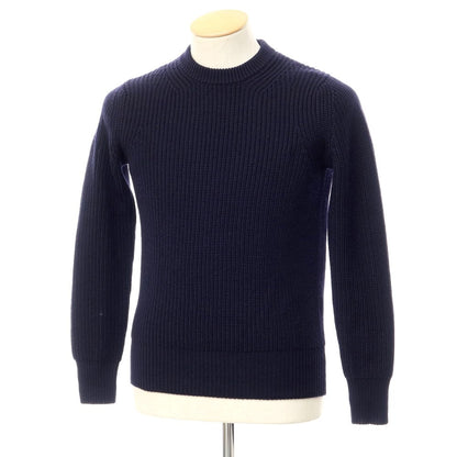 [Used] Sloane SLOANE Mid-gauge wool crew neck knit Navy [Size 1] [NVY] [A/W] [Condition Rank B] ​​[Men&