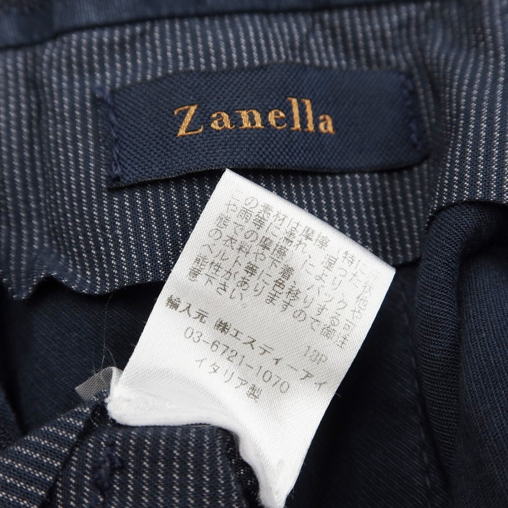 [Used] Zanella Stretch Cotton Casual Slacks Pants Navy [Size 44] [NVY] [S/S] [Condition Rank B] ​​[Men&