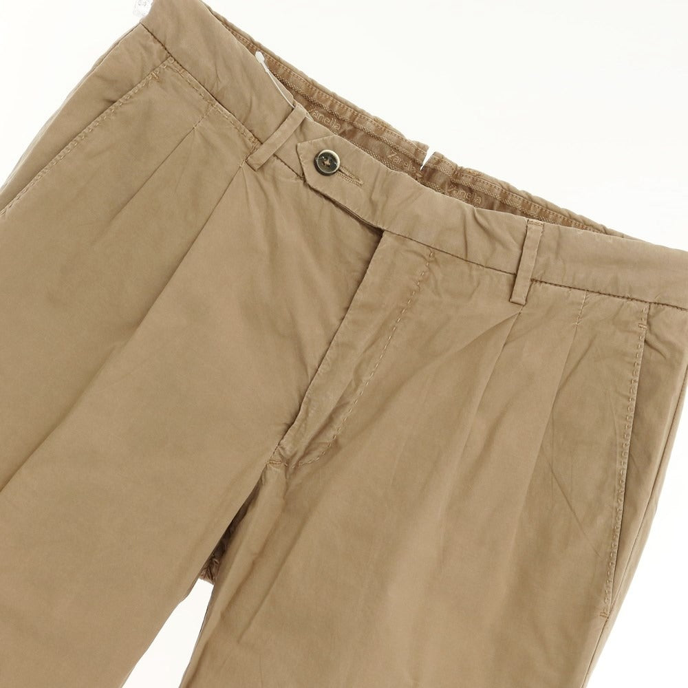 [Used] Zanella Stretch Cotton Casual Slacks Pants Brown Beige [Size 44] [BRW] [S/S] [Condition Rank C] [Men&