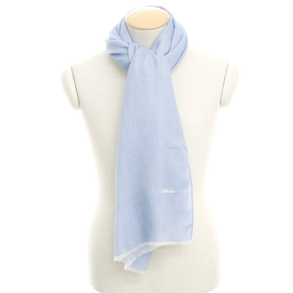 [Used] Ballantine BALLANTYNE Cashmere cotton scarf Light blue [BLU] [S/S] [Condition rank B] ​​[Men&