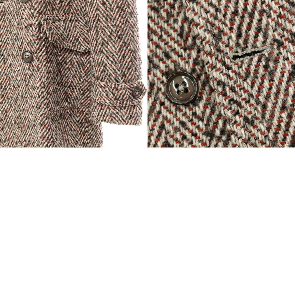 [Used] Lot L8 Acrylic wool double-breasted coat, beige x brown [Size 46] [BRW] [A/W] [Condition rank D] [Men&