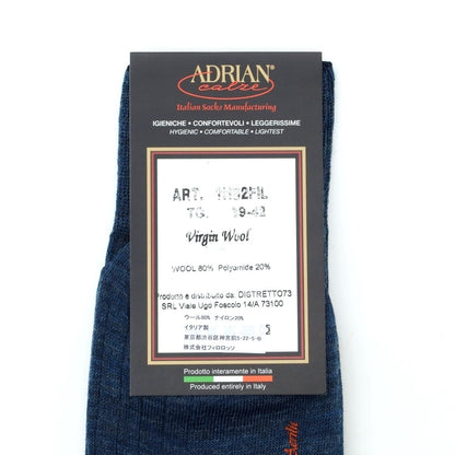 【新品】アドリアン ADRIAN ソックス
 ダークブルー（リブ）【サイズTaglia.（39-42）】【BLU】【A/W】【状態ランクN】【メンズ】
【778793】