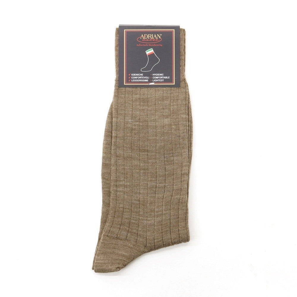 [New] ADRIAN socks
 Brown (Ribbed) [Size Taglia. (39-42)] [BRW] [A/W] [Condition Rank N] [Men&