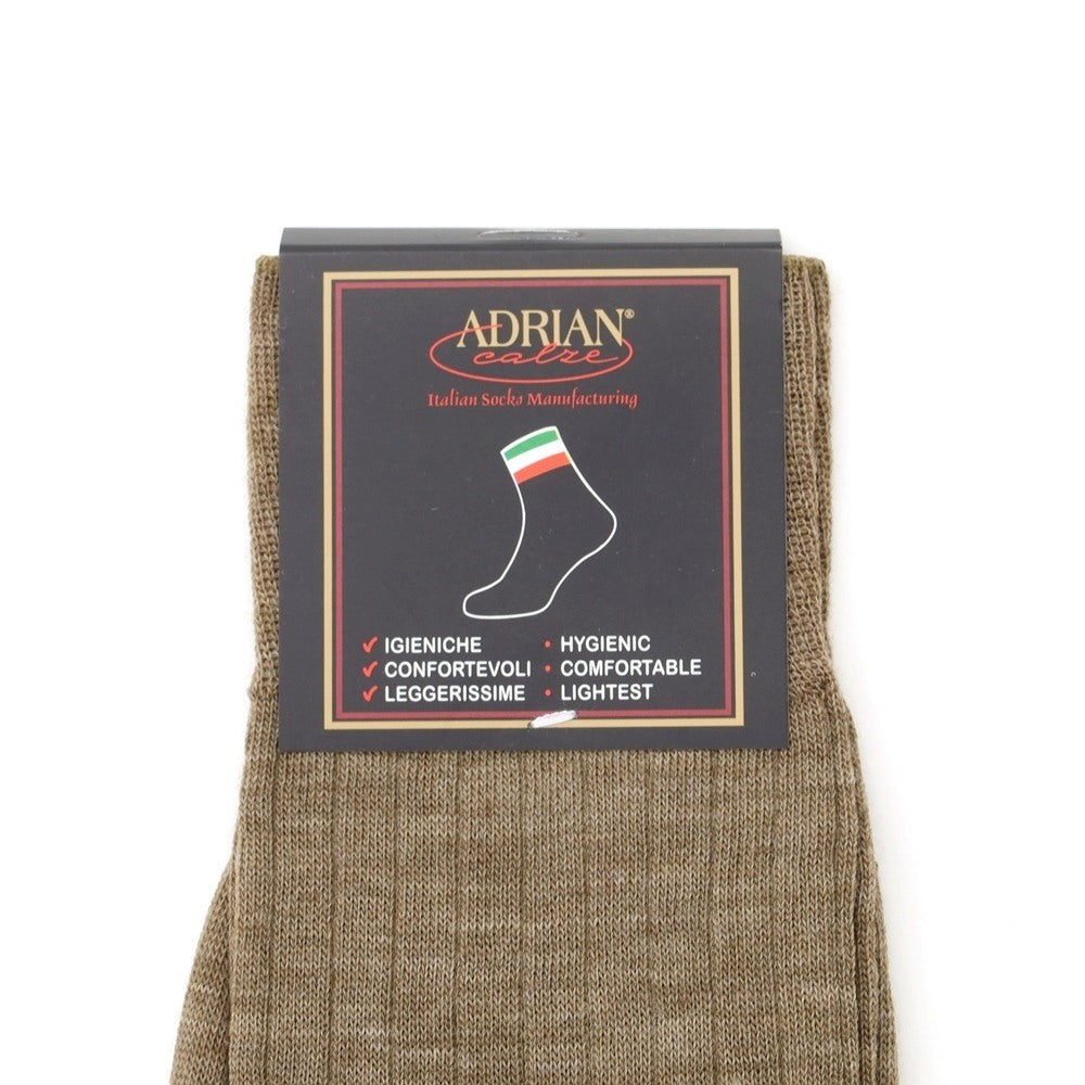 [New] ADRIAN socks
 Brown (Ribbed) [Size Taglia. (39-42)] [BRW] [A/W] [Condition Rank N] [Men&