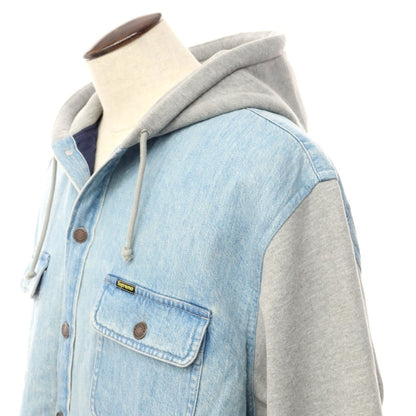 【中古】シュプリーム Supreme 2022年秋冬 Fleece Hooded Denim Shirt パーカー
 ライトブルーxグレー【サイズXL】【BLU】【A/W】【状態ランクB】【メンズ】
【769777】 APD