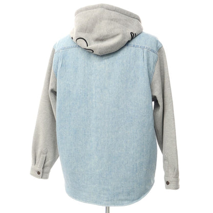 【中古】シュプリーム Supreme 2022年秋冬 Fleece Hooded Denim Shirt パーカー
 ライトブルーxグレー【サイズXL】【BLU】【A/W】【状態ランクB】【メンズ】
【769777】 APD