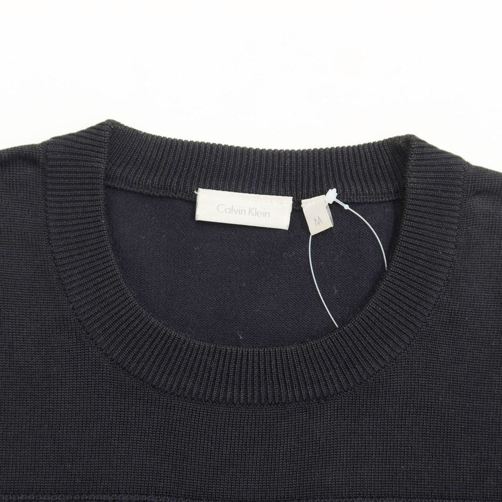 [Used] Calvin Klein Cotton Rayon Crew Neck Knit Black [Size M] [BLK] [S/S] [Condition Rank C] [Men&