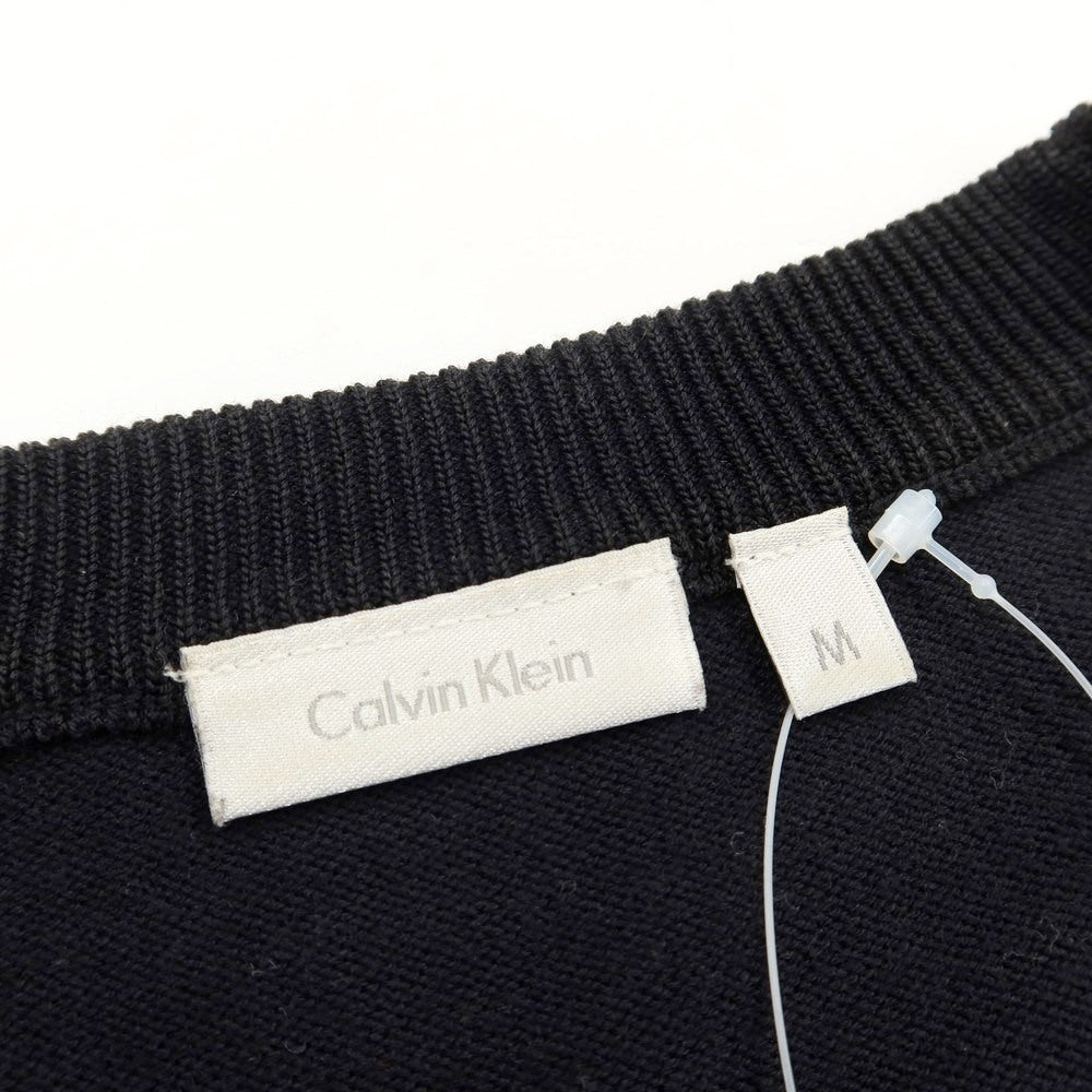 [Used] Calvin Klein Cotton Rayon Crew Neck Knit Black [Size M] [BLK] [S/S] [Condition Rank C] [Men&