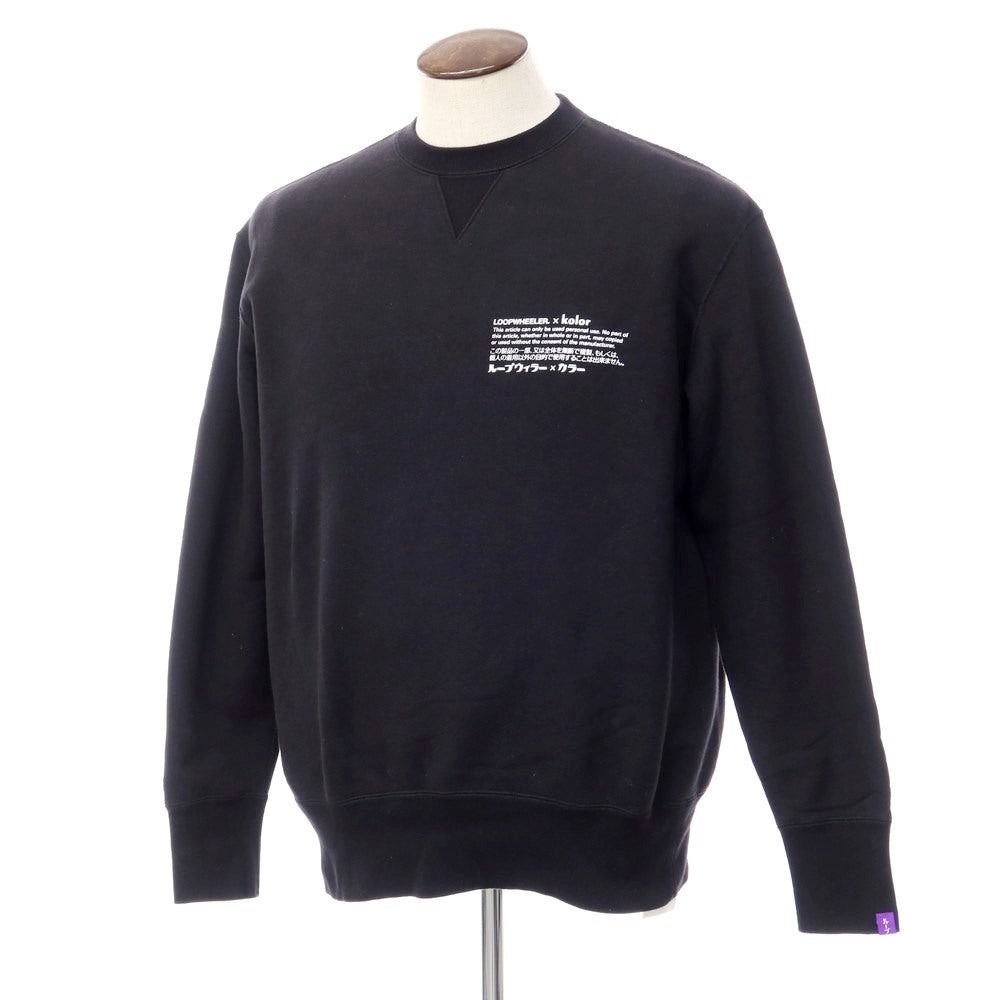 【中古】カラー kolor ×ループウィラー スウェット ブラック【サイズXL】【BLK】【A/W】【状態ランクB】【メンズ】【768887】 BPD