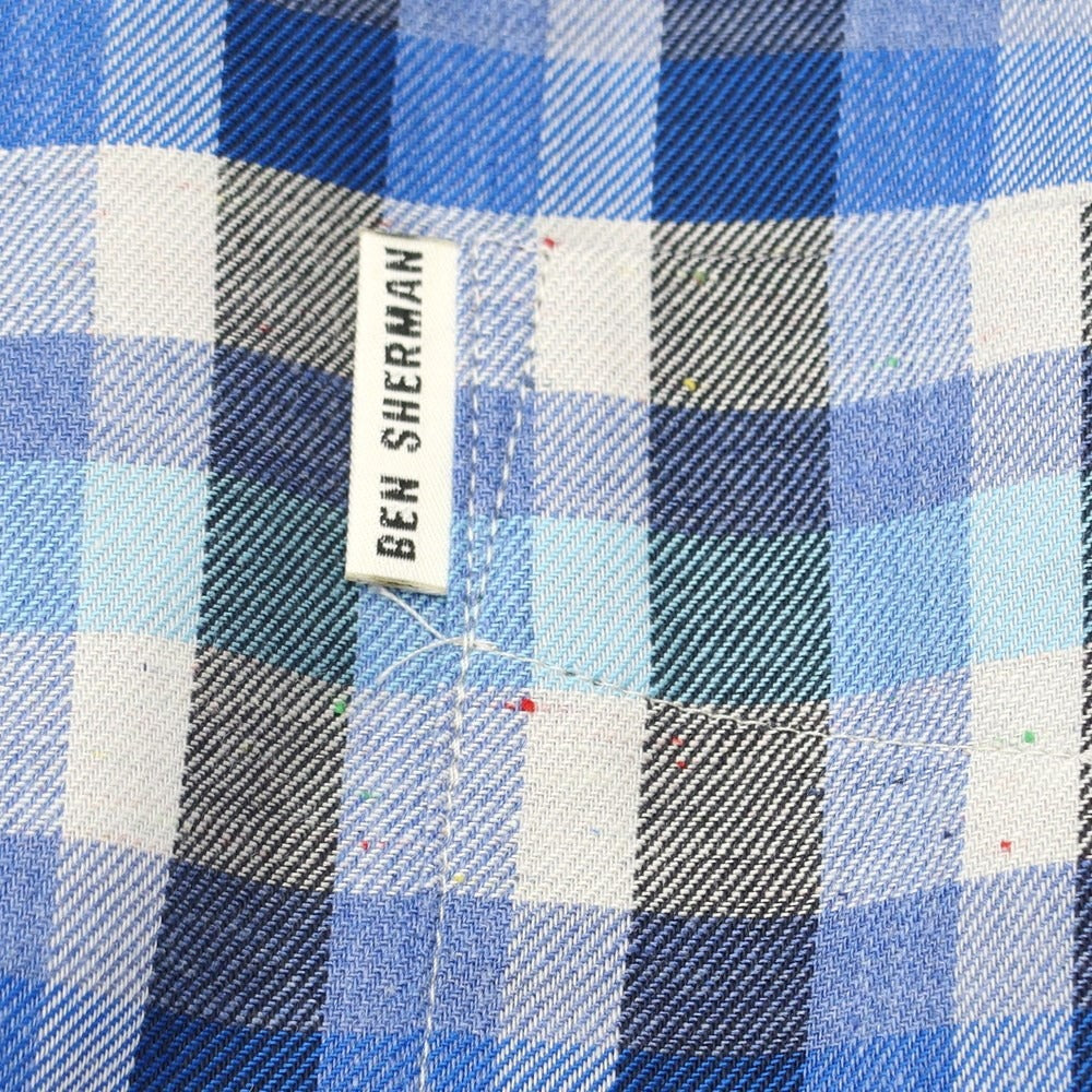 【中古】【未使用】ベンシャーマン Ben Sherman カジュアルシャツ
 ブルーxライトグレー【サイズM】【BLU】【S/S/A/W】【状態ランクS】【メンズ】
【769776】 EPD