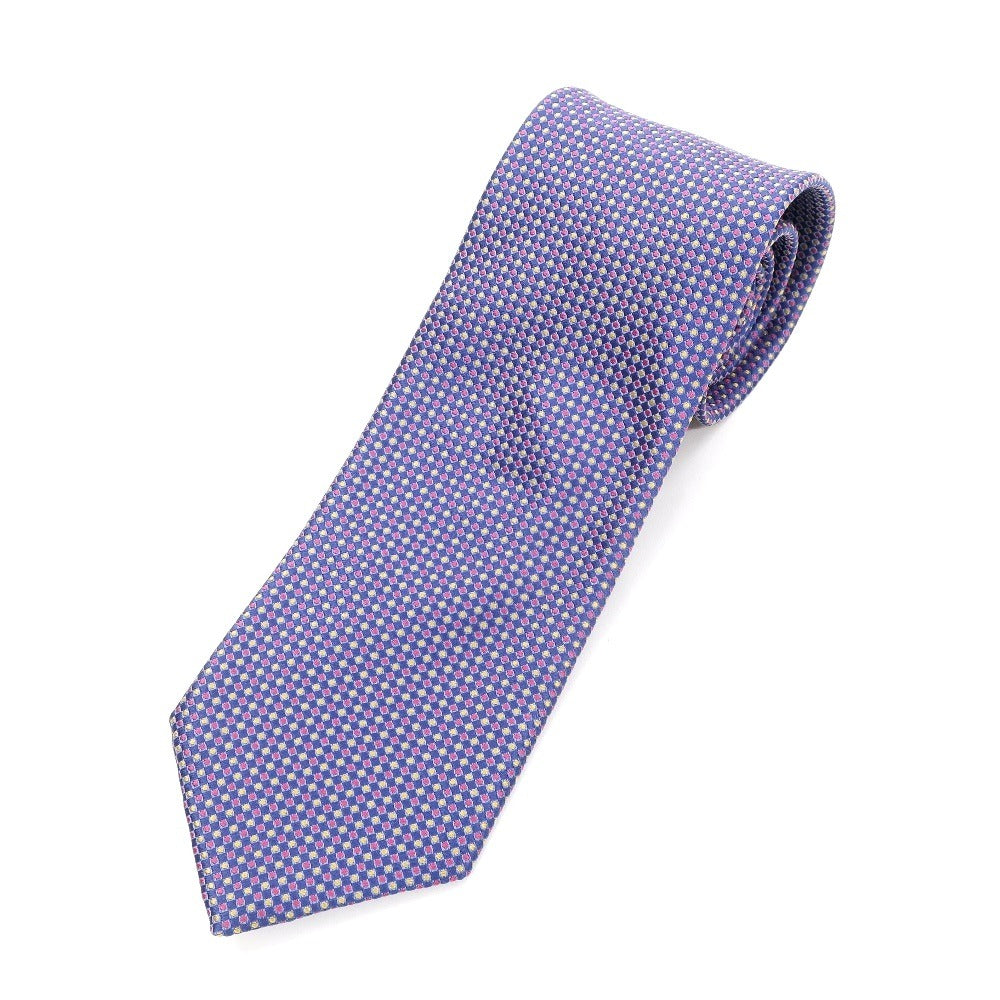 【中古】パルジレリ Pal Zileri ドット 3つ折り シルク ネクタイ ブルーxイエロー【BLU】【S/S/A/W】【状態ランクB】【メンズ】【768871】