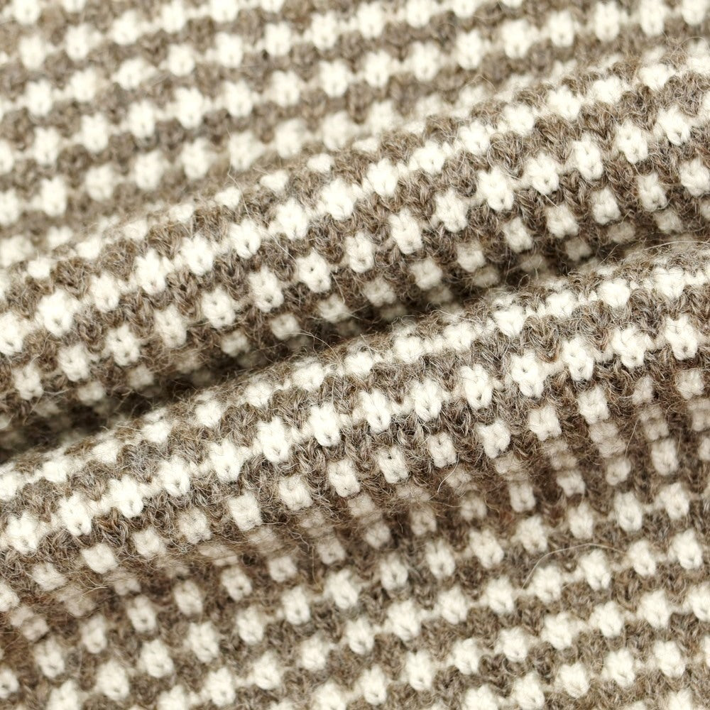 [Used] ZANONE Mid-gauge wool alpaca crew neck knit Ash brown x ivory [Size 48] [BRW] [A/W] [Condition rank B] ​​[Men&