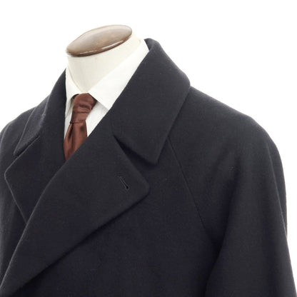 [Used] nano universe Wool nylon belted double-breasted coat Black [Size L] [BLK] [A/W] [Condition rank B] ​​[Men&