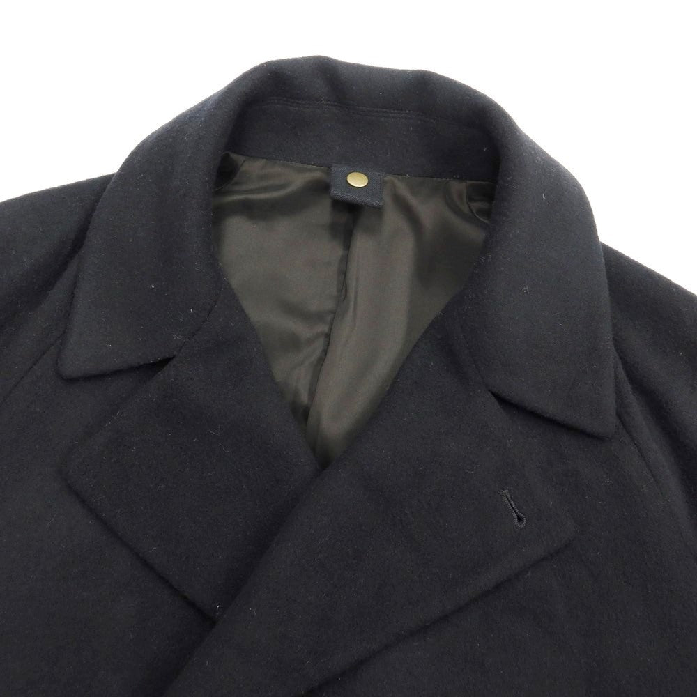[Used] nano universe Wool nylon belted double-breasted coat Black [Size L] [BLK] [A/W] [Condition rank B] ​​[Men&