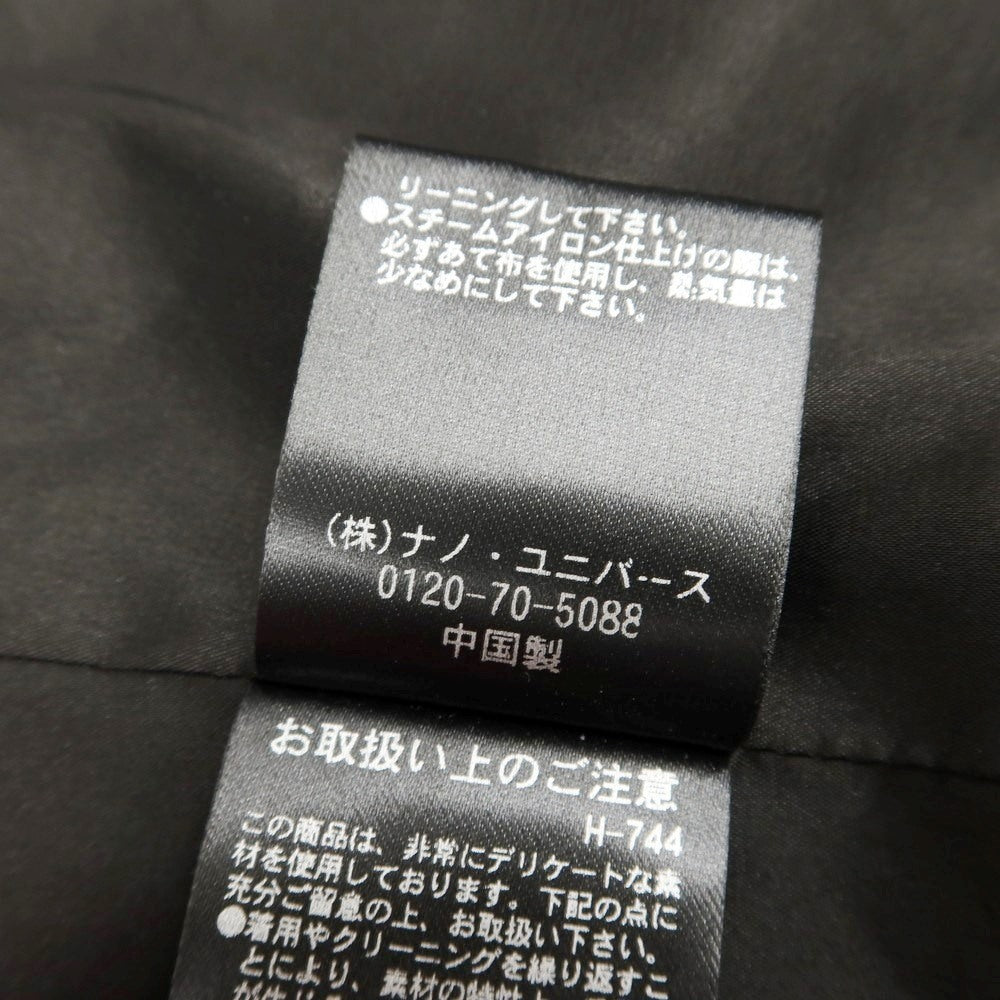 [Used] nano universe Wool nylon belted double-breasted coat Black [Size L] [BLK] [A/W] [Condition rank B] ​​[Men&