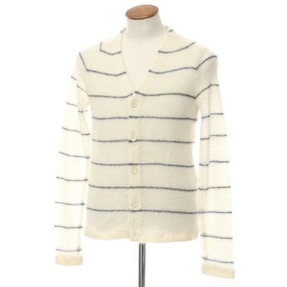 [Used] Theory Mohair wool striped knit cardigan, ivory x navy [Size 40] [WHT] [A/W] [Condition Rank B] ​​[Men&