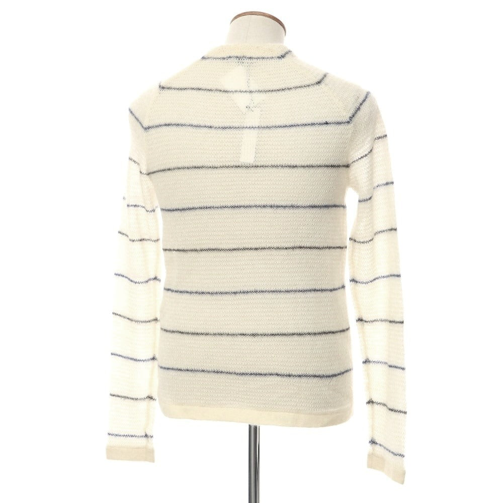 [Used] Theory Mohair wool striped knit cardigan, ivory x navy [Size 40] [WHT] [A/W] [Condition Rank B] ​​[Men&