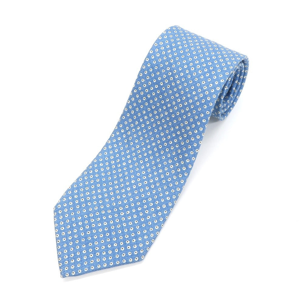 [Used] Luigi Borrelli Printed Tri-Fold Silk Tie Blue [BLU] [S/S/A/W] [Condition Rank C] [Men&