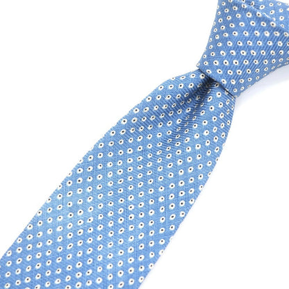 [Used] Luigi Borrelli Printed Tri-Fold Silk Tie Blue [BLU] [S/S/A/W] [Condition Rank C] [Men&