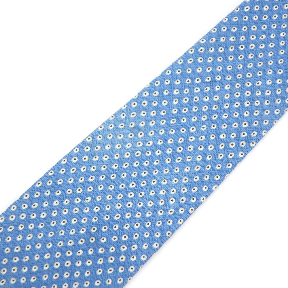 [Used] Luigi Borrelli Printed Tri-Fold Silk Tie Blue [BLU] [S/S/A/W] [Condition Rank C] [Men&