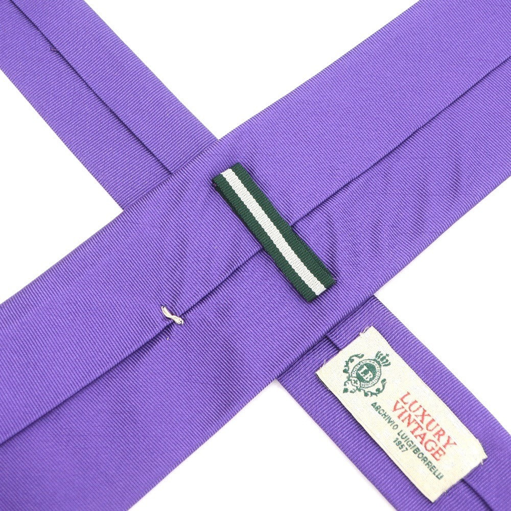 [Used] Luigi Borrelli Luxury Vintage LUIGIBORRELLI LUXURY VINTAGE Logo accent tri-fold silk tie light purple [PUP] [S/S/A/W] [Condition rank C] [Men&