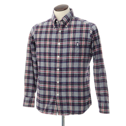 [Used] Psycho Bunny Cotton Check Flannel Shirt Gray x Navy x Red [Size XL] [GRY] [A/W] [Condition Rank C] [Men&