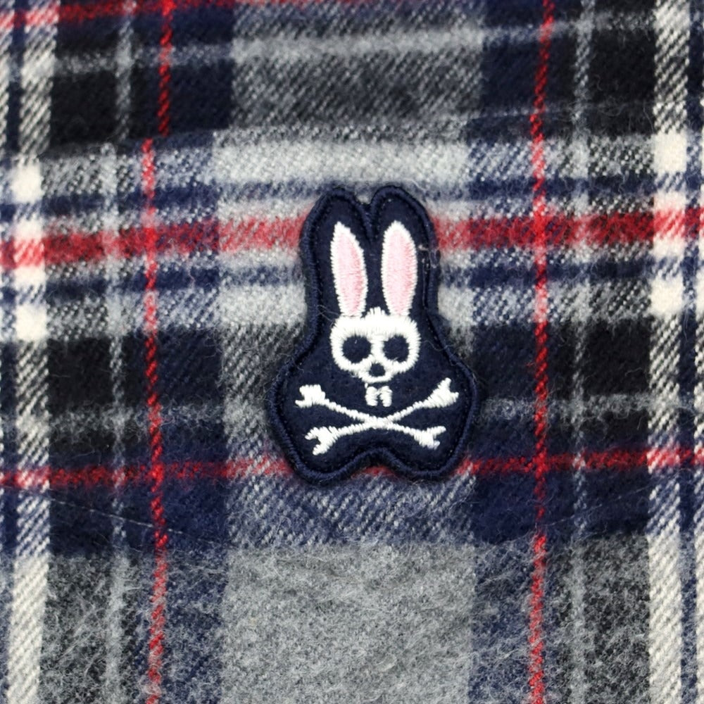 [Used] Psycho Bunny Cotton Check Flannel Shirt Gray x Navy x Red [Size XL] [GRY] [A/W] [Condition Rank C] [Men&