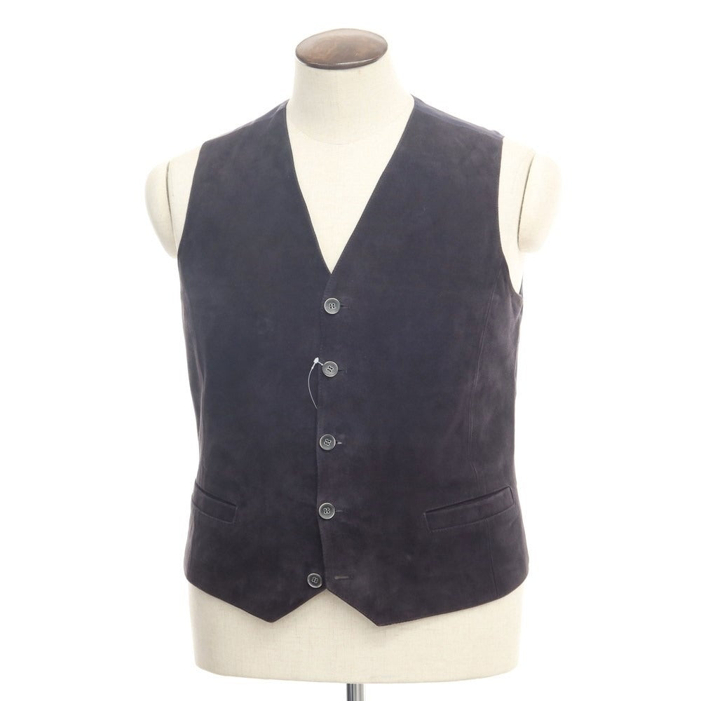 [Used] EMMETI Goatskin Suede Gilet Vest Navy [Size 50] [NVY] [A/W] [Condition Rank C] [Men&