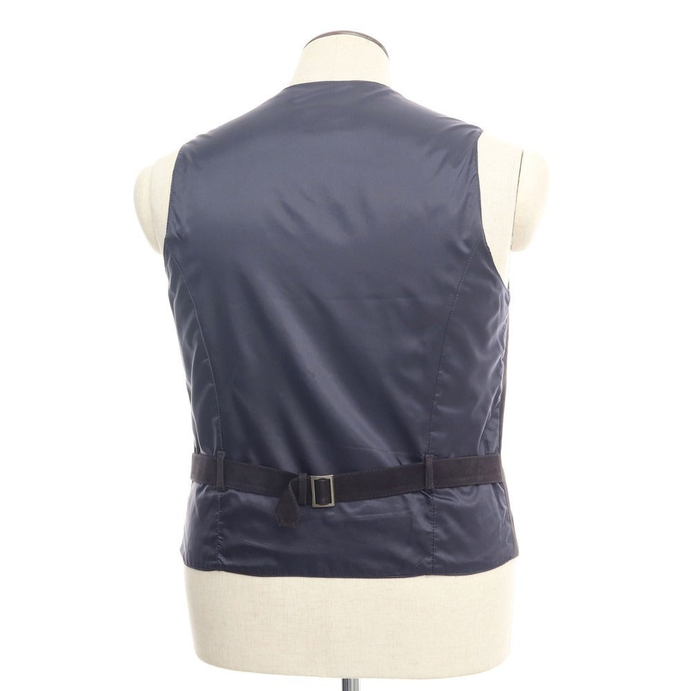 [Used] EMMETI Goatskin Suede Gilet Vest Navy [Size 50] [NVY] [A/W] [Condition Rank C] [Men&