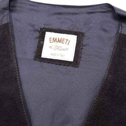 [Used] EMMETI Goatskin Suede Gilet Vest Navy [Size 50] [NVY] [A/W] [Condition Rank C] [Men&