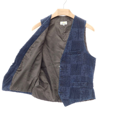 [Used] Giannetto Chambray Quilted Print Gilet Vest Navy [Size 46] [NVY] [A/W] [Condition Rank B] ​​[Men&