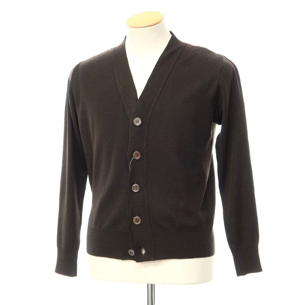 【中古】ルトロワ Letroyes ハイゲージウール ニットカーディガン ダークブラウン【サイズS】【BRW】【A/W】【状態ランクC】【メンズ】【768886】 BPD
