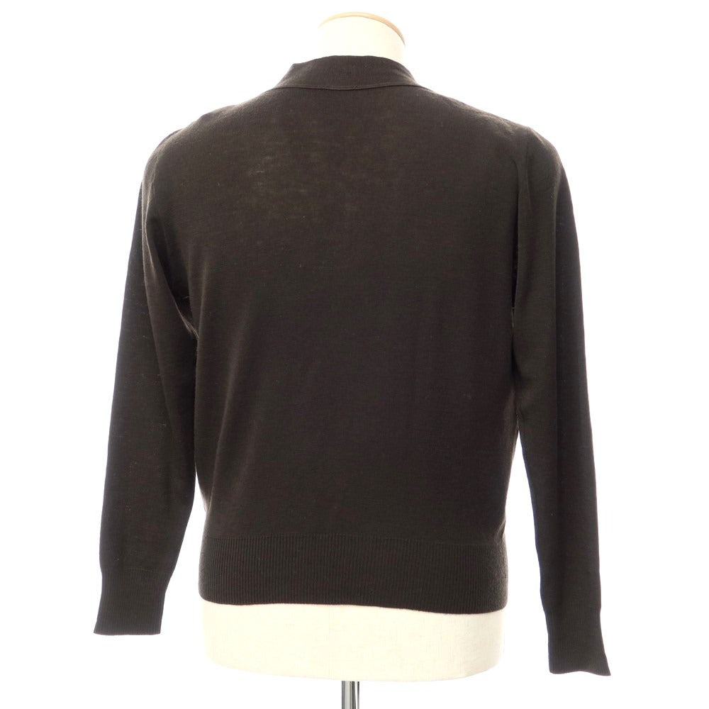 【中古】ルトロワ Letroyes ハイゲージウール ニットカーディガン ダークブラウン【サイズS】【BRW】【A/W】【状態ランクC】【メンズ】【768886】 BPD