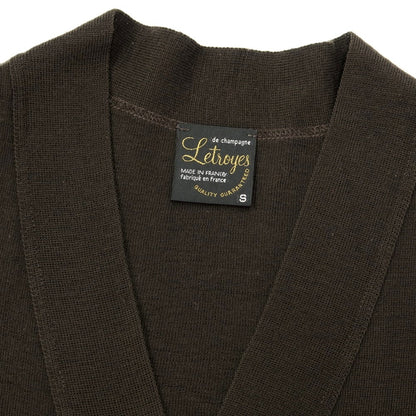 [Used] Letroyes High Gauge Wool Knit Cardigan Dark Brown [Size S] [BRW] [A/W] [Condition Rank C] [Men&