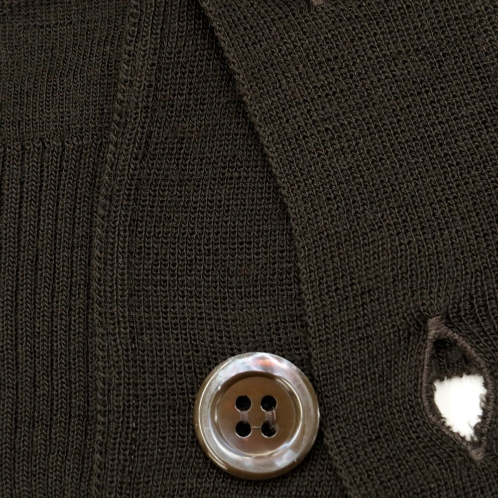 [Used] Letroyes High Gauge Wool Knit Cardigan Dark Brown [Size S] [BRW] [A/W] [Condition Rank C] [Men&