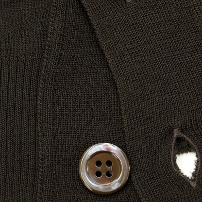 [Used] Letroyes High Gauge Wool Knit Cardigan Dark Brown [Size S] [BRW] [A/W] [Condition Rank C] [Men&