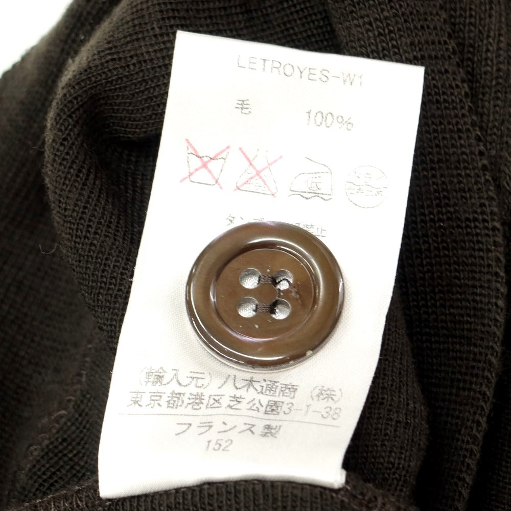 [Used] Letroyes High Gauge Wool Knit Cardigan Dark Brown [Size S] [BRW] [A/W] [Condition Rank C] [Men&