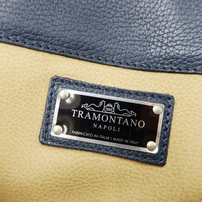 [Used] Tramontano Leather Document Clutch Bag Black x Navy [W37xH25] [BLK] [S/S/A/W] [Condition Rank C] [Men&