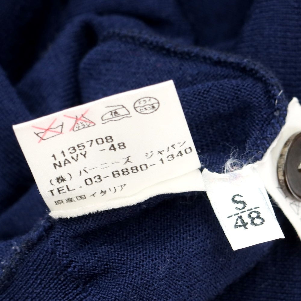 [Used] SVEVO High Gauge Wool Button High Neck Knit Navy x Gray [Size S/48] [NVY] [A/W] [Condition Rank D] [Men&