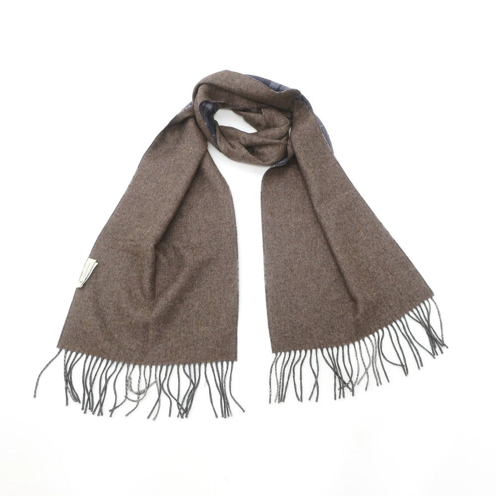 [Used] PIACENZA Silk Cashmere Check Scarf Navy x Brown [NVY] [A/W] [Condition Rank B] ​​[Men&