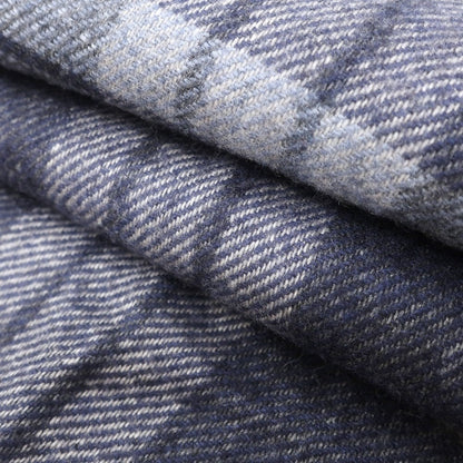 [Used] PIACENZA Silk Cashmere Check Scarf Navy x Brown [NVY] [A/W] [Condition Rank B] ​​[Men&