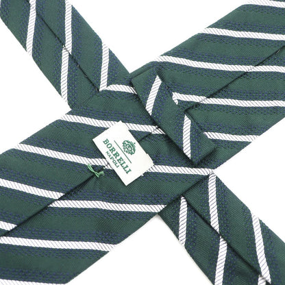 [Used] Luigi Borrelli Striped Tri-Fold Silk Tie Green [GRN] [S/S/A/W] [Condition Rank B] ​​[Men&