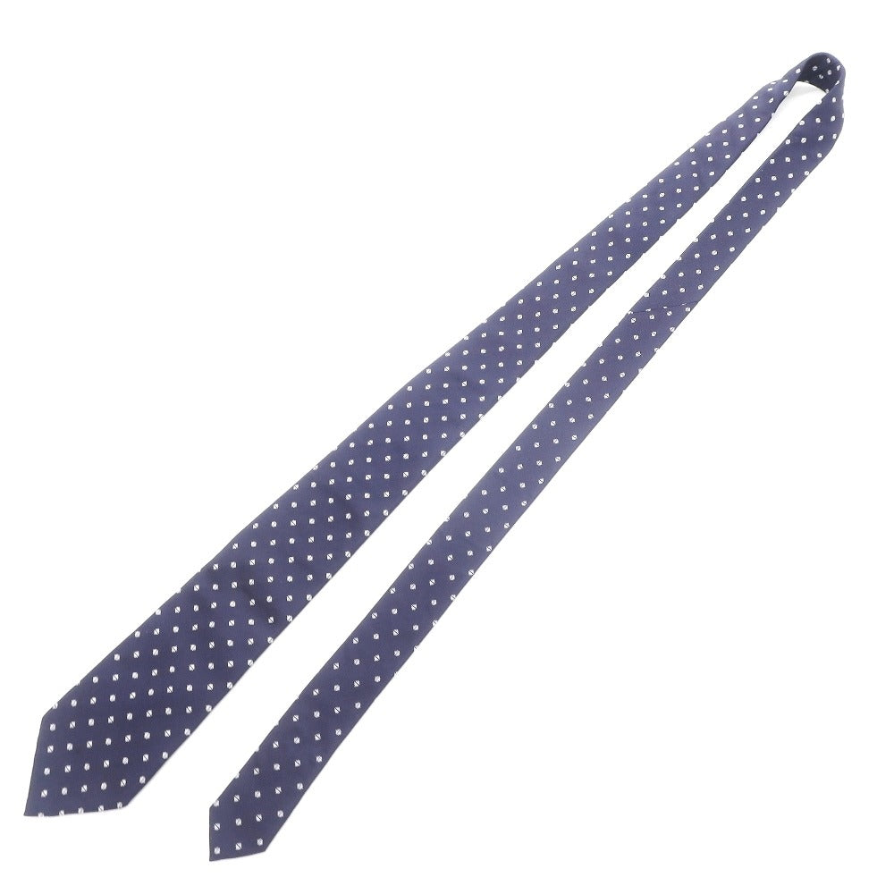 [Used] Armani Collezioni ARMANI COLLEZIONI Small Pattern Tri-Fold Silk Tie Navy [NVY] [S/S/A/W] [Condition Rank B] ​​[Men&