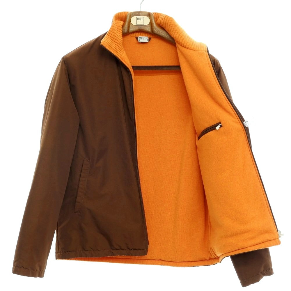 [Used] FEDELI nylon cashmere knit padded blouson brown x orange [Size L] [BRW] [A/W] [Condition Rank B] ​​[Men&